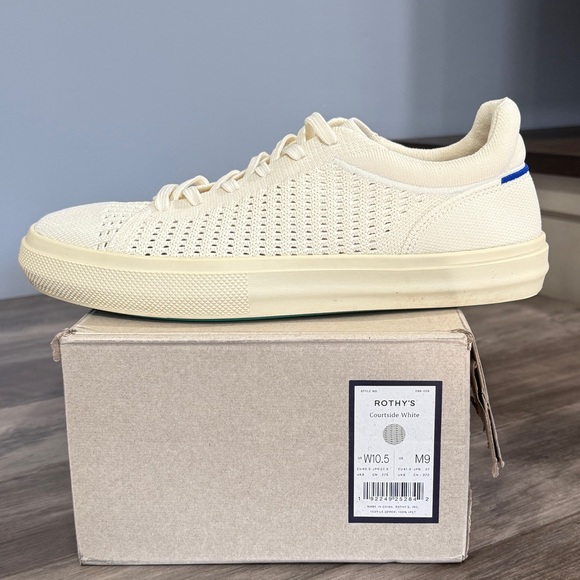 Rothy's Lace Up Sneakers RS02 Knit Courtside White 10.5 - Picture 5 of 13